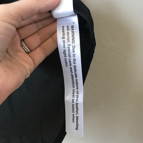 {NORDSTROM} Townsen Noir Sleeveless Leather Blouse - Picture 7 of 8